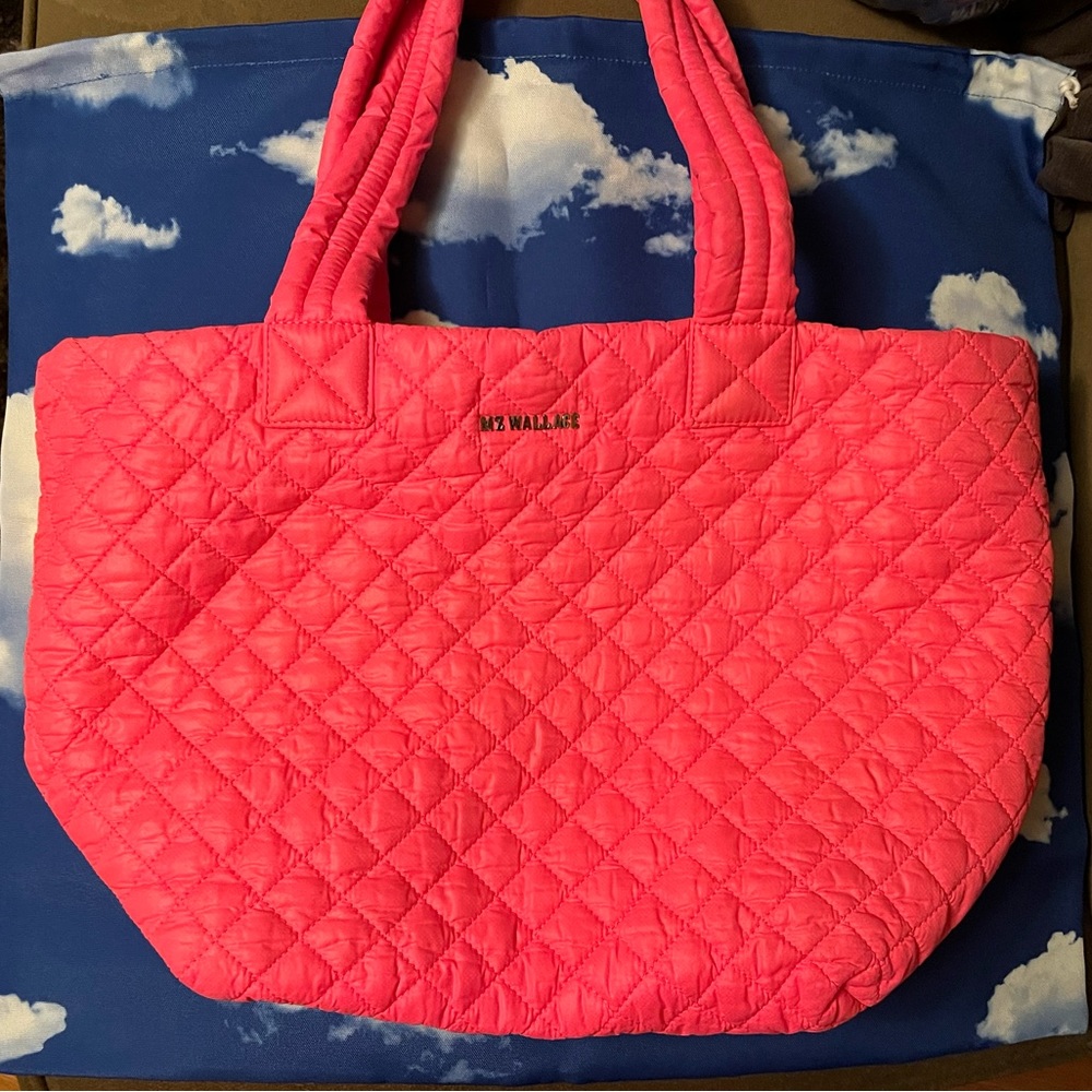 MZW Neon Pink Medium Metro Tote